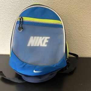 Vintage 90s Nike Backpack Mini Bag Black White Logo Sports Casual Roomy Y2K
